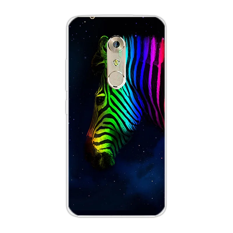 Для ZTE Axon 7 5 дюймов задняя крышка с волком силиконовый чехол прозрачный TPU для