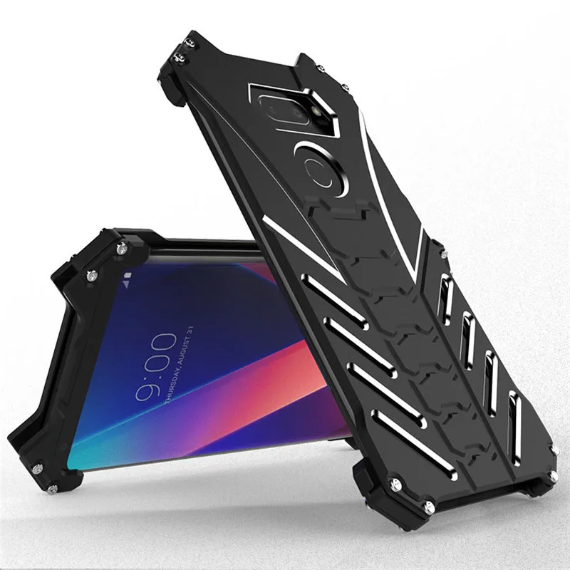 Для LG V30 металлический чехол V 30 крутой роскошный с подставкой для Plus + алюминиевый