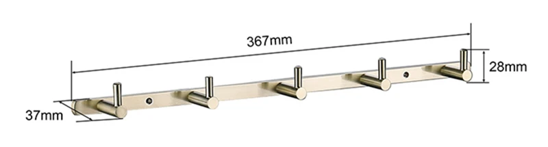 Bathroom Hardware Set Brushed Gold Robe Hook Towel Rail Rack Bar Shelf Paper Holder Wall Mount Bathroom Accessories SUS 304