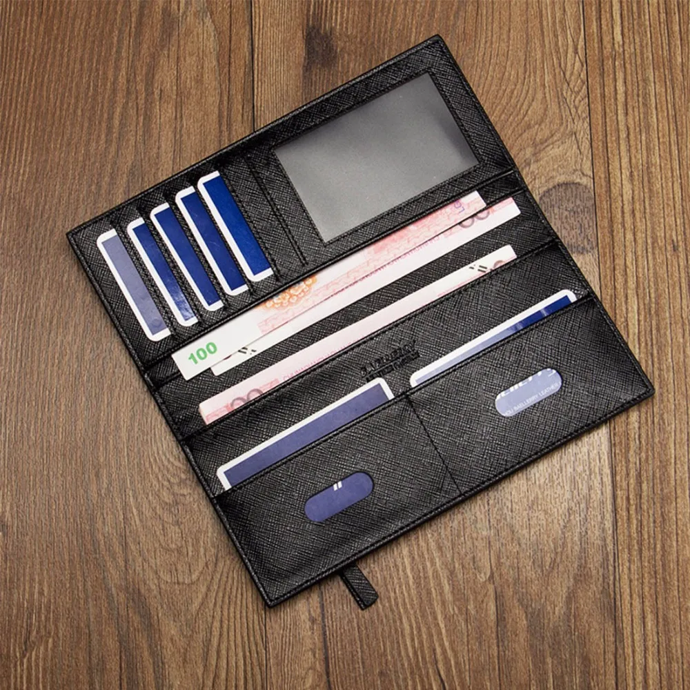 Baellerry для мужчин длинные тонкие кошельки Держатель карт однотонная повседневная