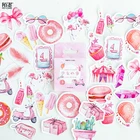 2 комплекта наклеек в коробке, розовые бумажные наклейки для скрапбукинга, сделай сам, декоративные дневники, милые уплотнительные наклейки Kawaii Sta