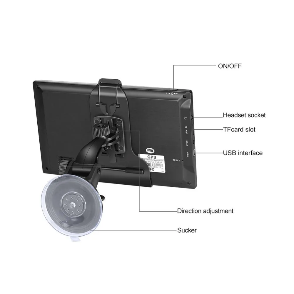 GPS навигатор 7 дюймовый жк емкостный экран автомобильная навигация для грузовика