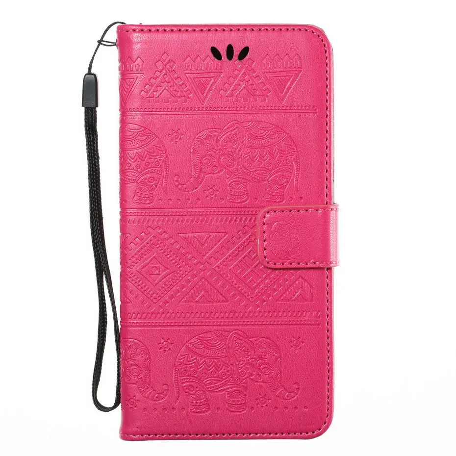 Чехол книжка Desyner Elephants из тисненой кожи для телефона Xiaomi Redmi 3 3S 3X 4 Pro 4X 4A Note чехол с