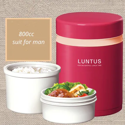 Японский стиль bento box, пластиковый Ланч-бокс, простая, для мужчин, женщин, детей, столовая посуда с сумками, коробка для супа, ложки 37,6 - Цвет: 6