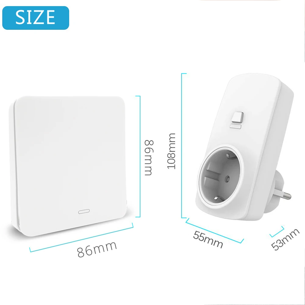 LoraTap RF розетка с дистанционным управлением 16А кинетическим беспроводным