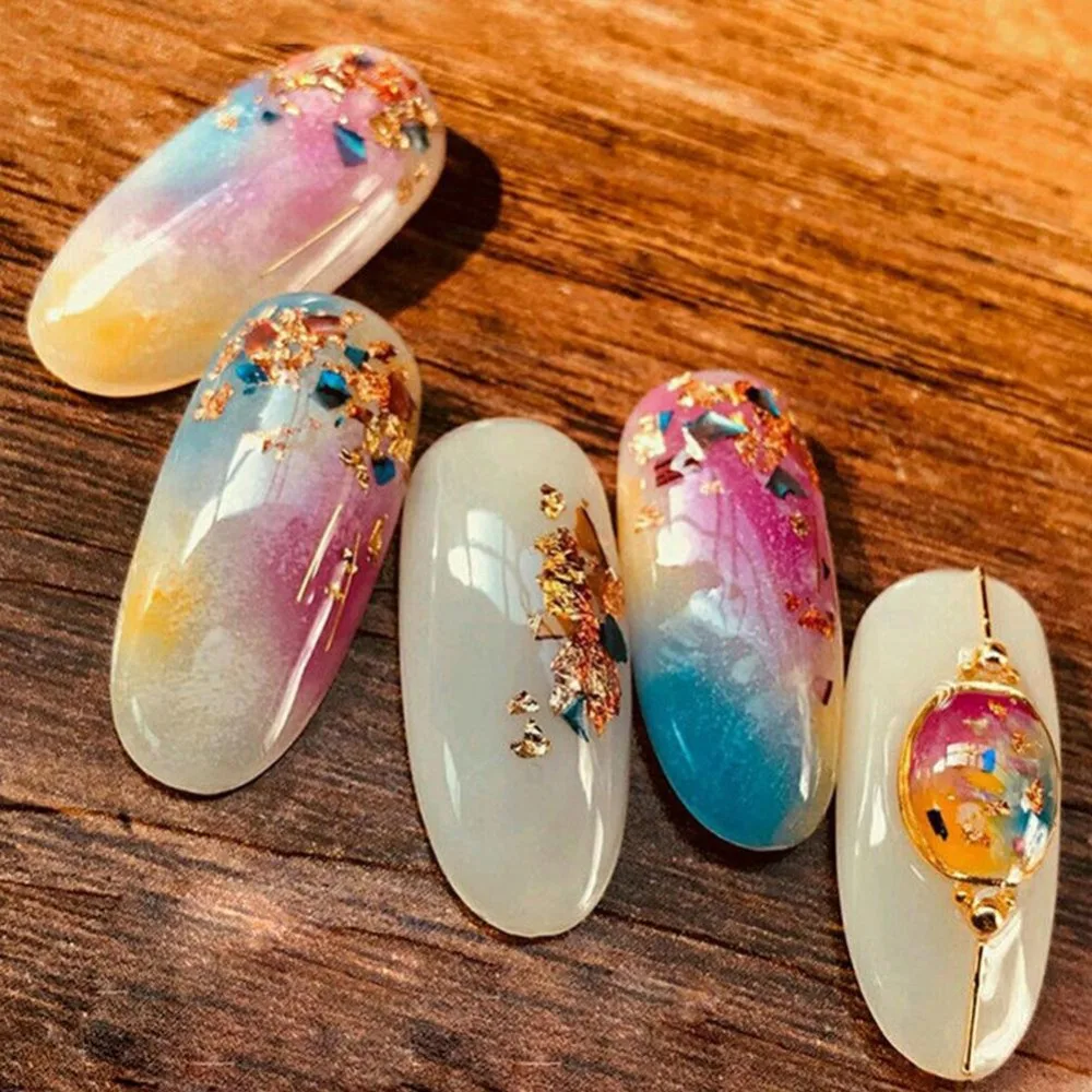 8 видов стилей для дизайна ногтей блестящие цветные алюминиевые листы 3D