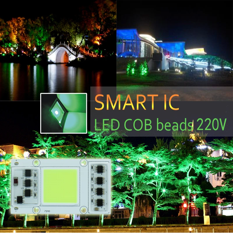 Старбакс COB лампы Чип levou 20 Вт 30 50 220 В 240 зеленый Вход smart ic драйвер подходит для DIY