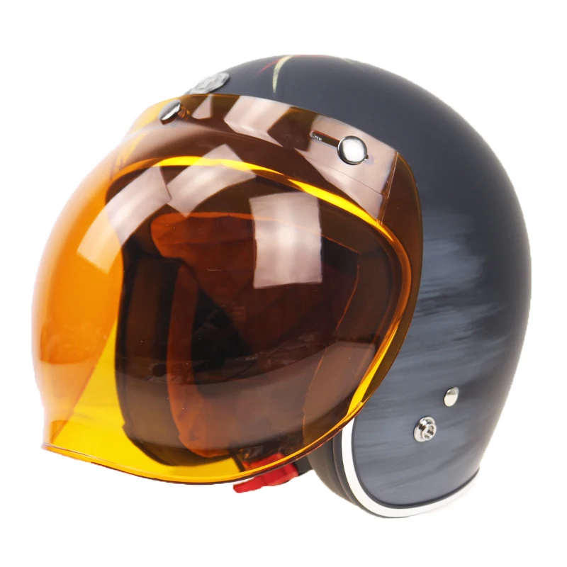 Мотоциклетный шлем в английском стиле beckham ретро с пузырьковым стеклом