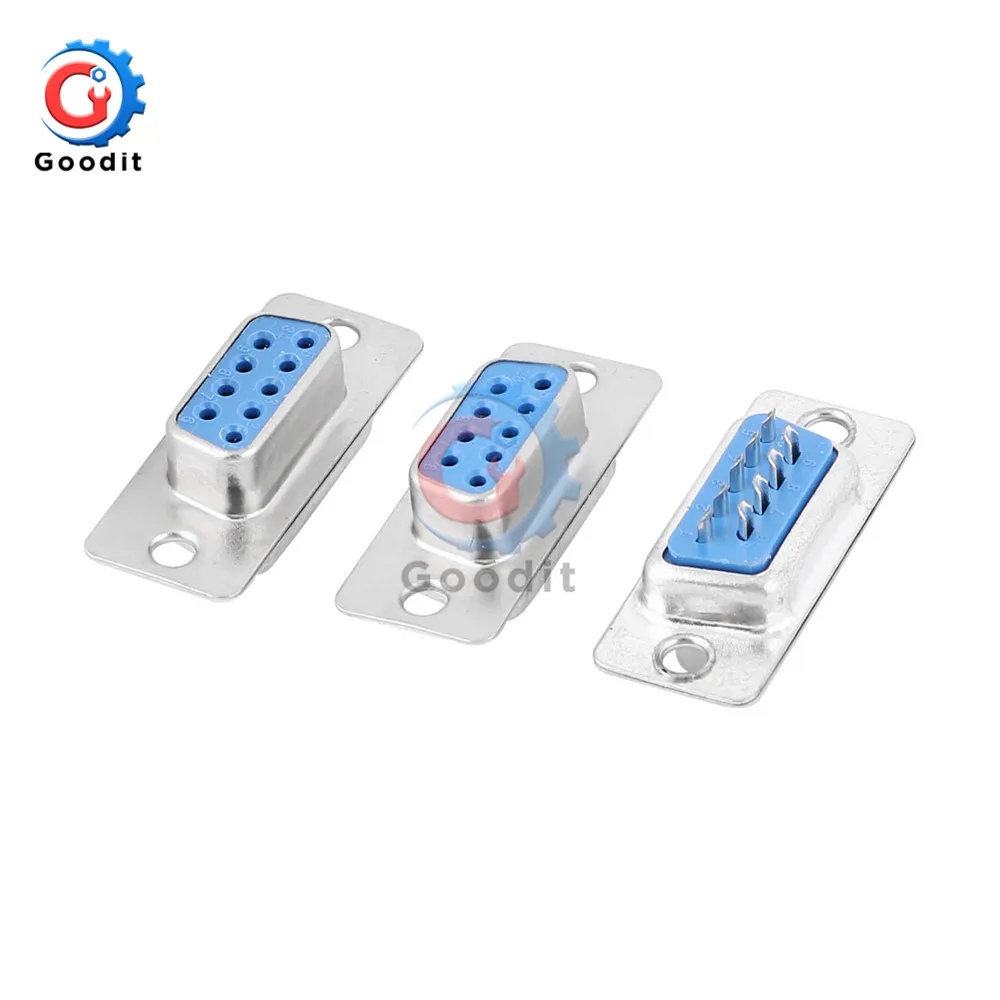 10 шт. RS232 DB9 последовательный VGA 9-контактный разъем гнездовой 2-рядный припой тип