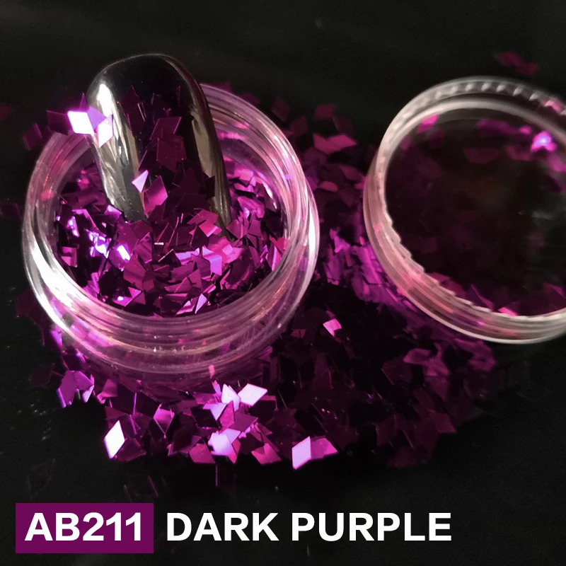 AB211 Hutation 3D флэш-чип порошок хромированная декоративная блестящая пудра сделай сам для ногтей хромированная пигментная пыль маникюрные инструменты для украшения ногтей - Цвет: AB211