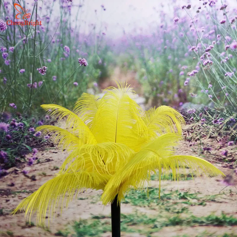 ChengBright 10 шт./лот желтые настоящие страусиные перья для рукоделия 15-75 см