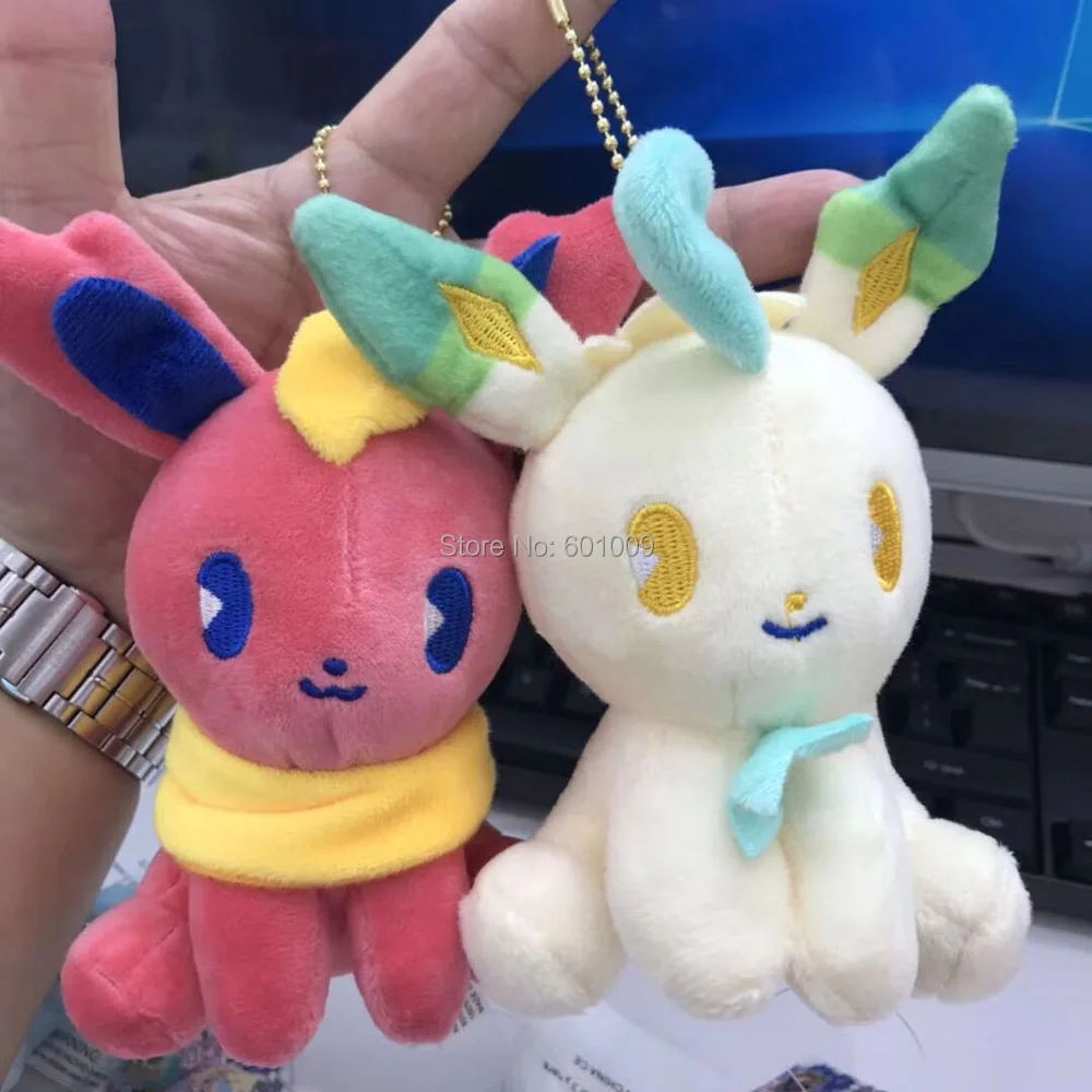 10/лот Saiko Soda Пикачу Sylveon Umbreon Flareon vaporion Jolteon Eevee Espeon Leafeon Glaceon 10 см плюшевый брелок игрушка Розничная
