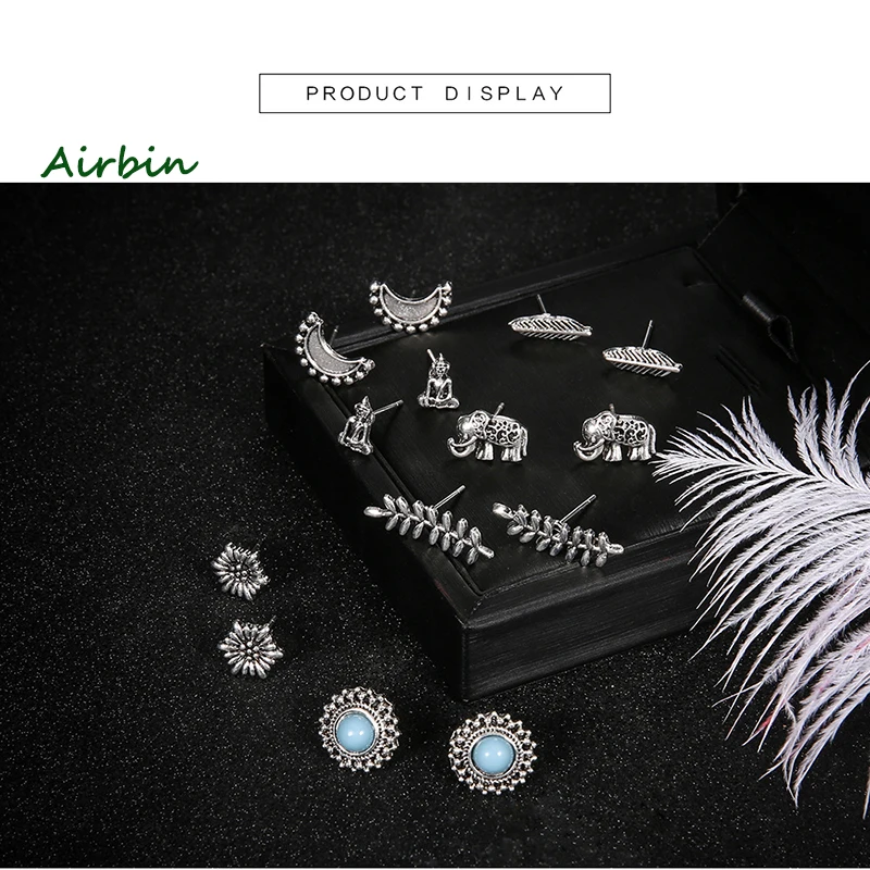 7 пар Популярные Романтический Комплект шнека море несколько Форма Серьги