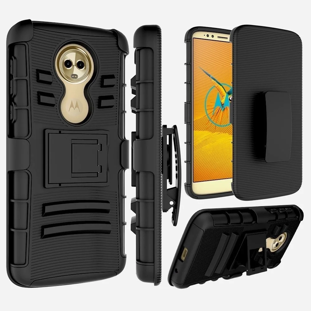 Чехол AtomBros для Moto E5 Plus Прочный Гибридный чехол Кобура на ремешке с подставкой