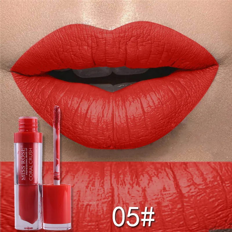 5 Miss Rose, блеск для губ без приклеивания, матовая помада, блеск для губ, макияж, красные губы, стойкая Глянцевая Помада, косметический макияж для женщин - Цвет: 5