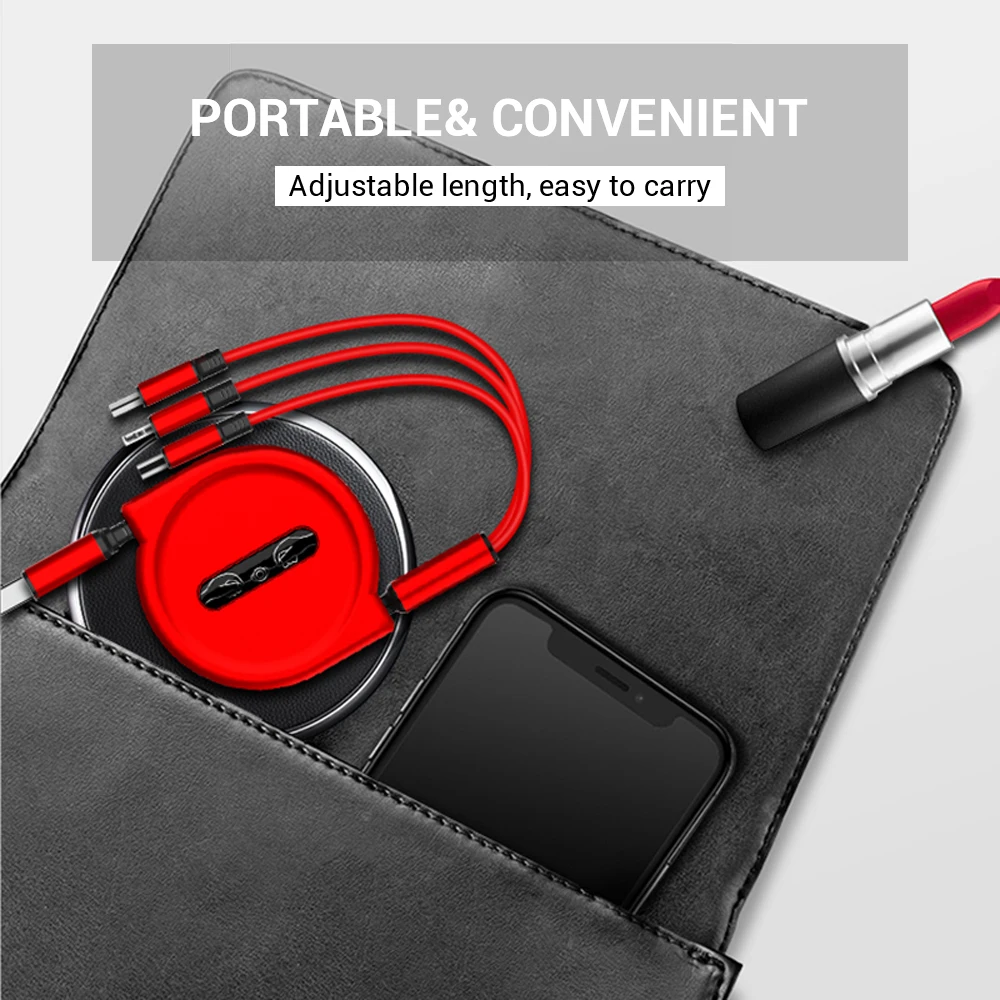 Highever 3 в 1 Выдвижной светодиодный модуль панели управления USB TYPE C 8Pin для Xiaomi samsung