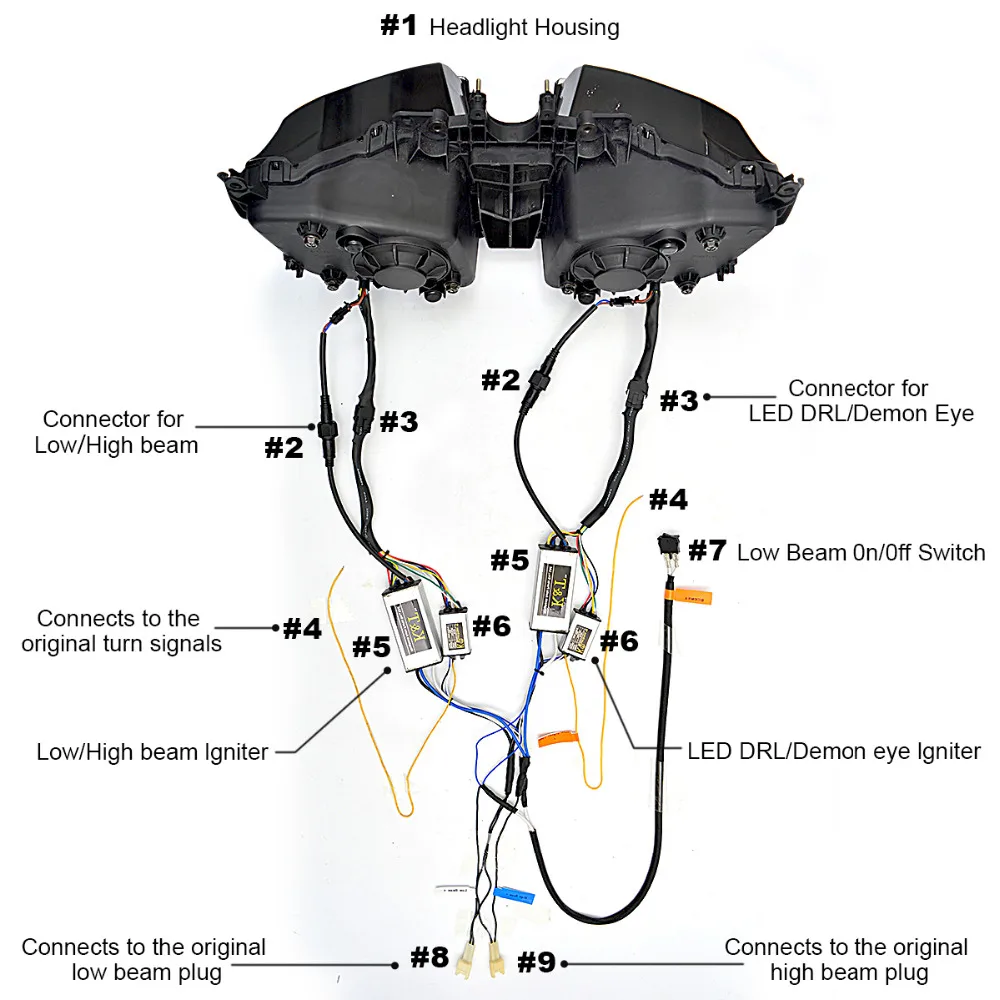 КТ светодиодная фара для Honda CBR600RR 2013-2021 V3