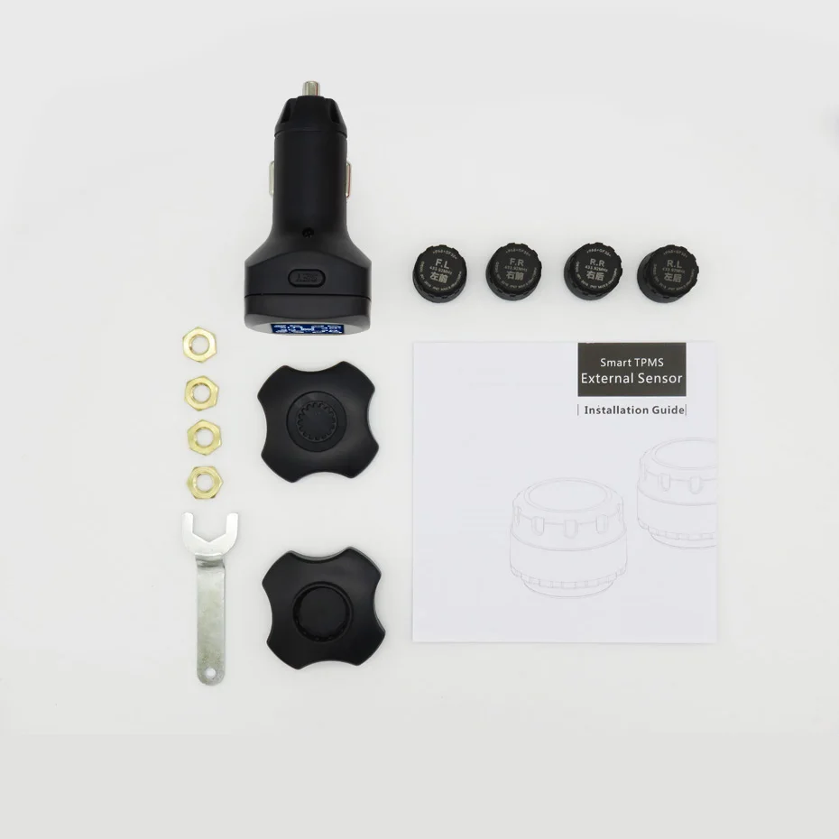 Visture TPMS с 10 Вт USB выходом Автомобильный датчик давления в шинах Система мониторинга шин внешний внутренний датчик T05W T07W