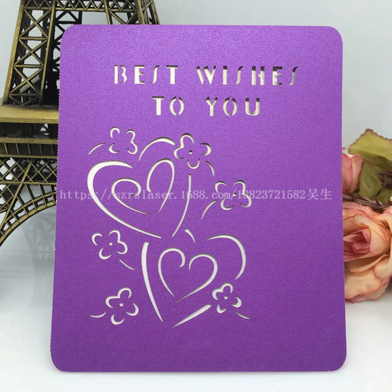 Creative Love Heart Vintage Style Greeting Card Postcard Birthday Gift Message Blank Inner Page Card50Pcs7zSH276 | Дом и сад