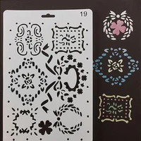 1pc layering stencils for walls scrapbooking stamping craft flower spray pattern mold painting template office school supplies