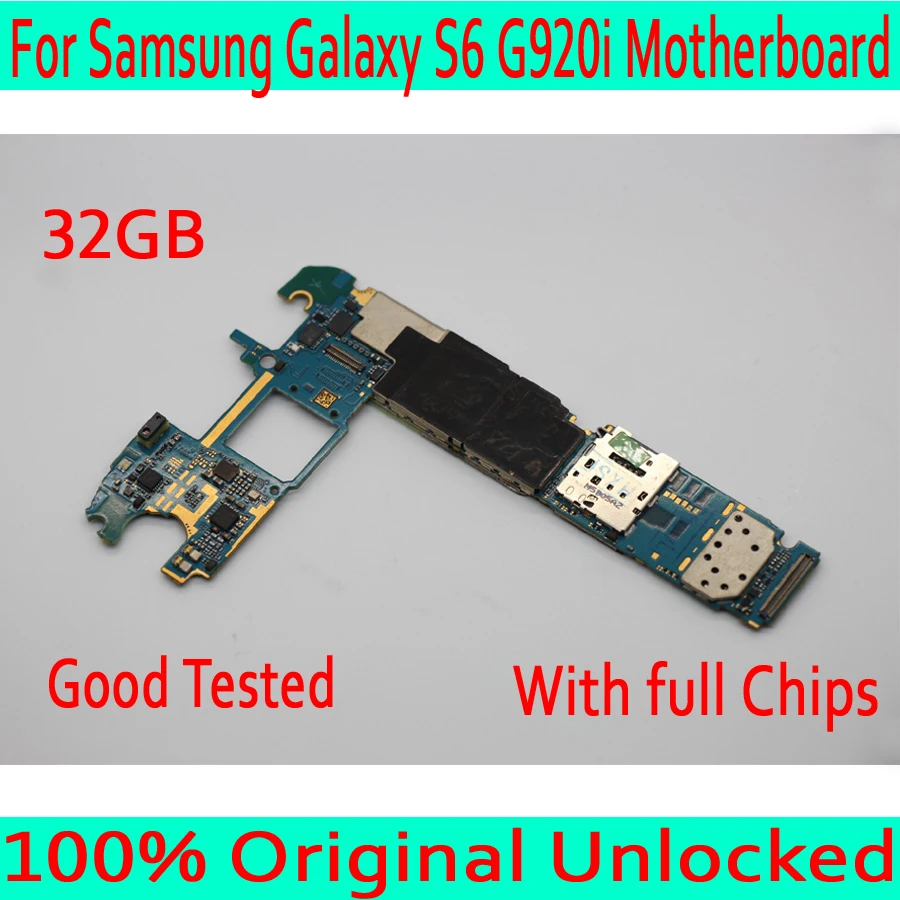 Оригинальная материнская плата 32 ГБ для Samsung Galaxy S6 G920i разблокированная материнская плата Android логическая плата хорошая пластина
