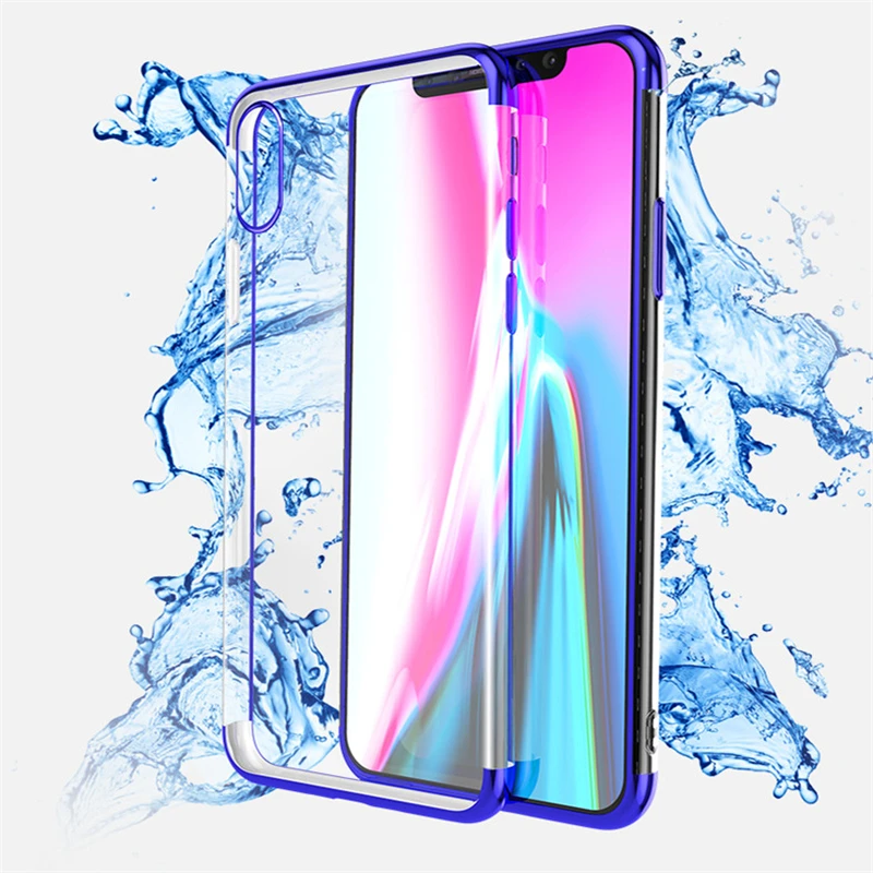 SPCASE Роскошный прозрачный покрытие прозрачные чехлы для Apple iPhone X 8 плюс 7 6 s сияющее
