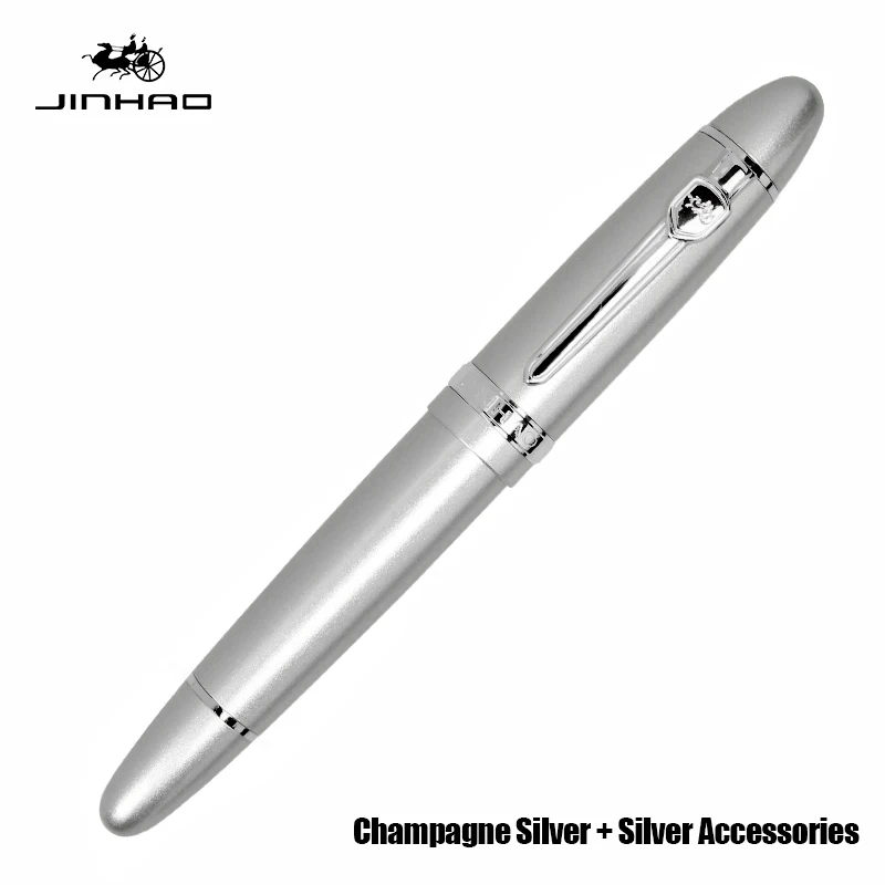 xiangbinyin yinjian JINHAO159 авторучка канцелярская чернильная ручка Caneta каллиграфия ручка высокого качества в авторучке перо 0,5 мм 18KGP серебряный зажим Lamy - Цвет: xiangbinyin yinjian