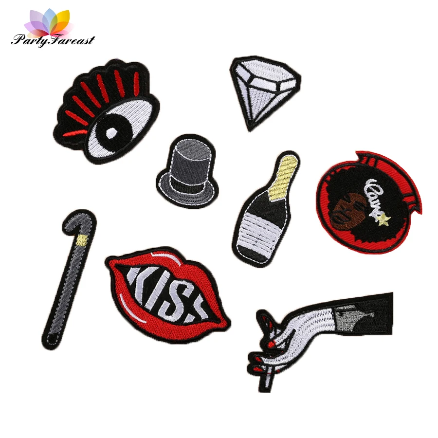 PF Вышитые Утюг на Пластыри термо клей аппликация патч для Костюмы DIY Ткань