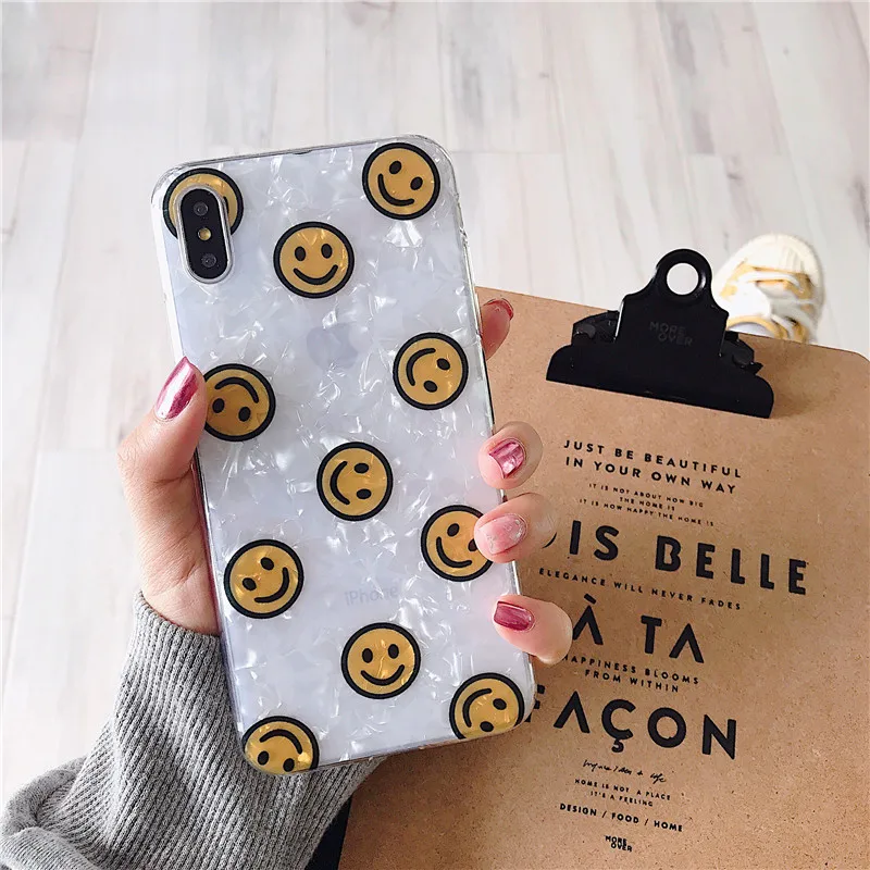 Простой Улыбающееся уход за кожей лица раковины Мягкие силиконовые чехол для