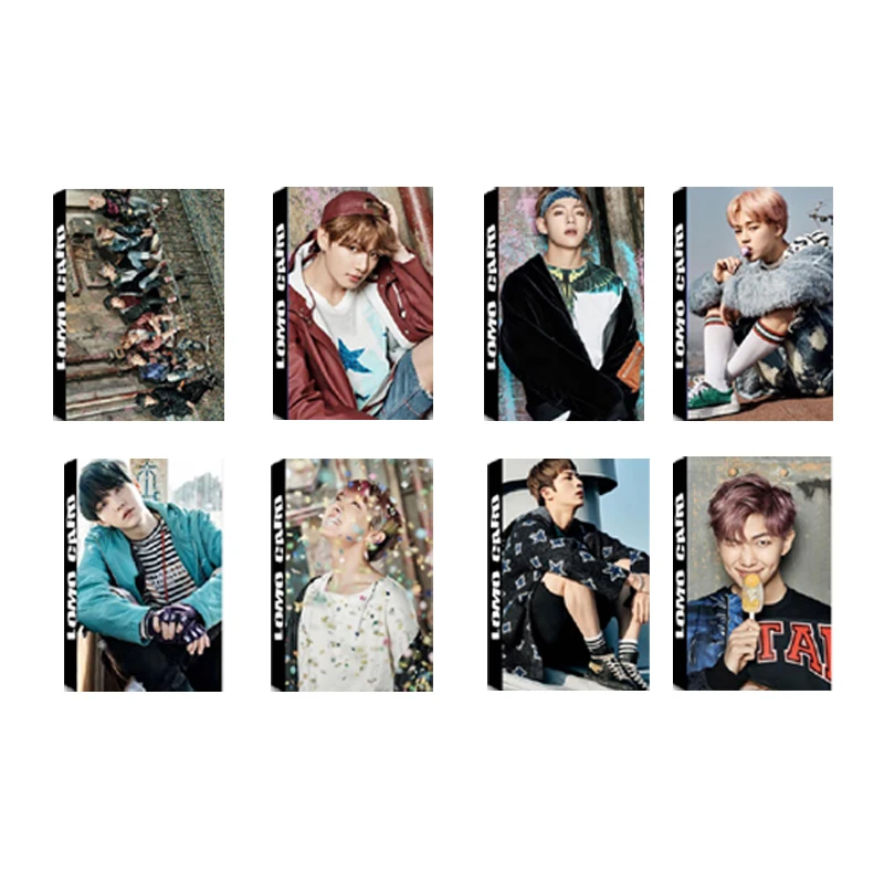 KPOP Bangtan Boys YOU NEVER WALK ALONE альбом ломо карты Новая мода самодельная бумажная фото карта HD Фотокарта LK449