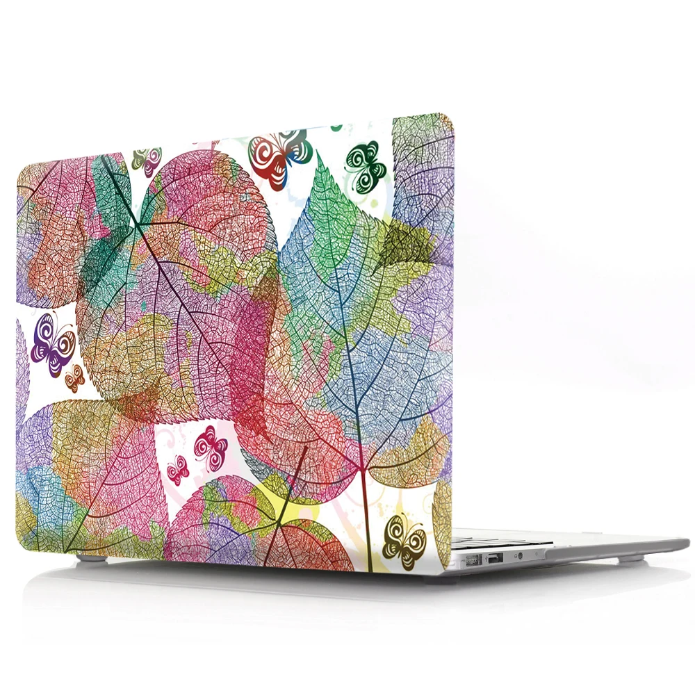 Чехол для ноутбука с цветной печатью в виде листа для Macbook Air 11 13 Pro retina 12 13 15 дюймов цвета с сенсорной панелью Pro 13 15 Air 13