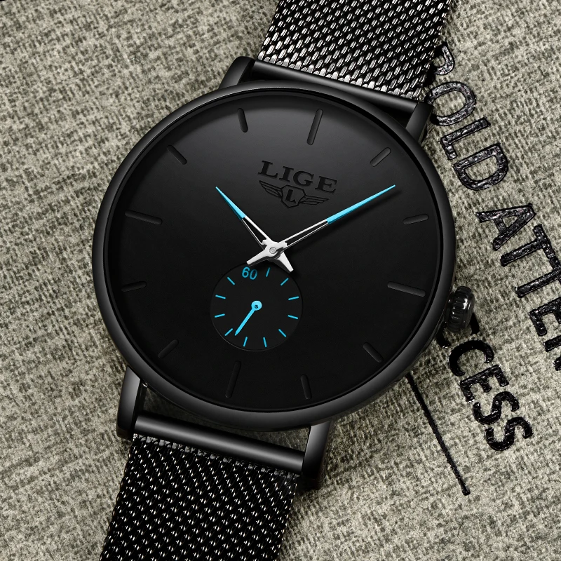 

LIGE Women Watches Top Brand Luxury Ladies Quartz Clock Stainless Steel Waterproof Ultra Thin Mesh Casual Wristwatch Reloj Mujer