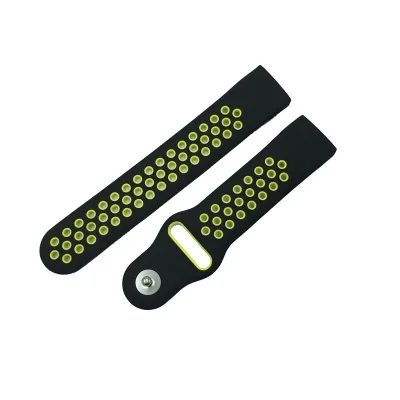 Black-Yellow S Подходит для fitbit charge3 Двухцветный силиконовый сменный ремешок дышащий - Цвет ремешка: Black-Yellow S