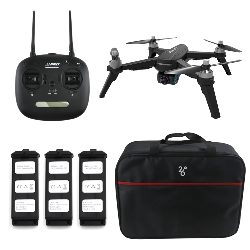 JJRC JJPRO X5 EPIK Радиоуправляемый Дрон с камерой 1080P RC Quacdcopter 5G Wifi gps чемодан Дрон сумка бесщеточный мотор 3 батареи
