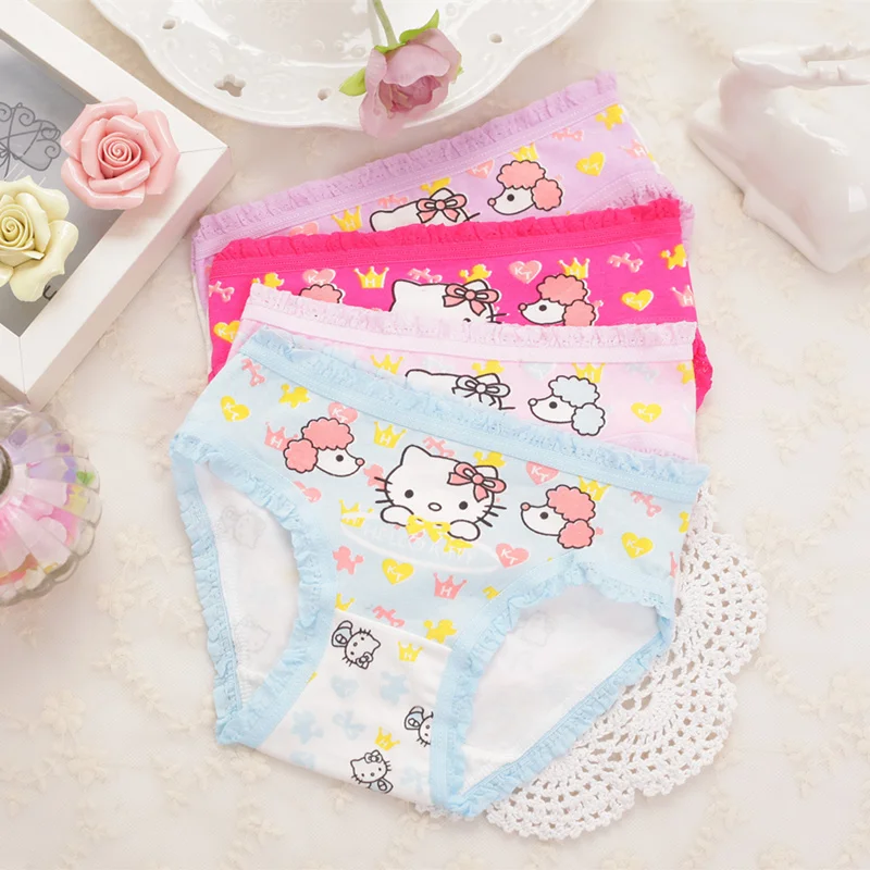 4 шт./лот Детские хлопковые трусы для девочек|girls underwear briefs panties|panties childkids girl |