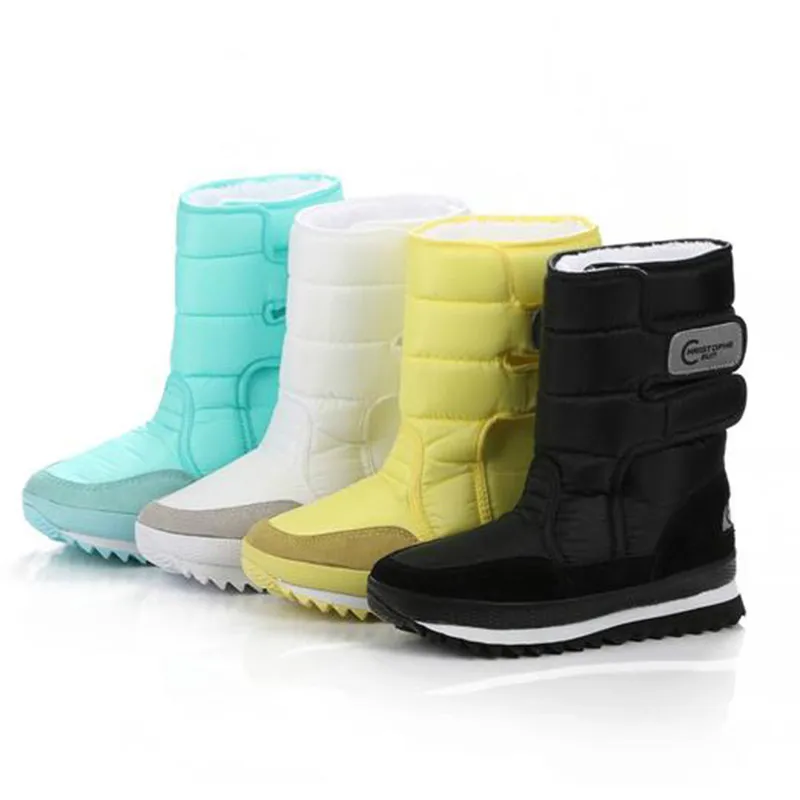 Прямая поставка Женские зимние ботинки Зимние Женская водонепроницаемая обувь