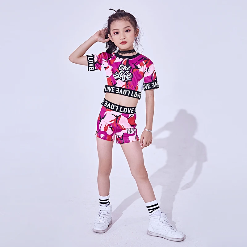 Новый костюм для джазовых танцев девочек черлидера танца в стиле хип хоп Детская