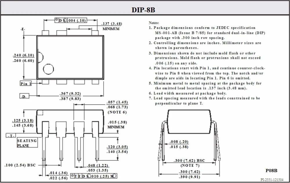 Бесплатная доставка 20 шт./лот LNK304PN LNK304 304PN DIP7 новый оригинальный | Лампы и