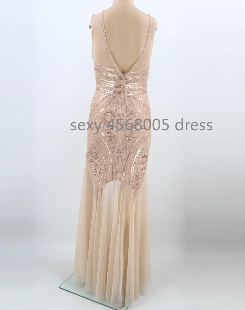 Женское газовое длинное платье без рукавов с глубоким v образным вырезом на спине