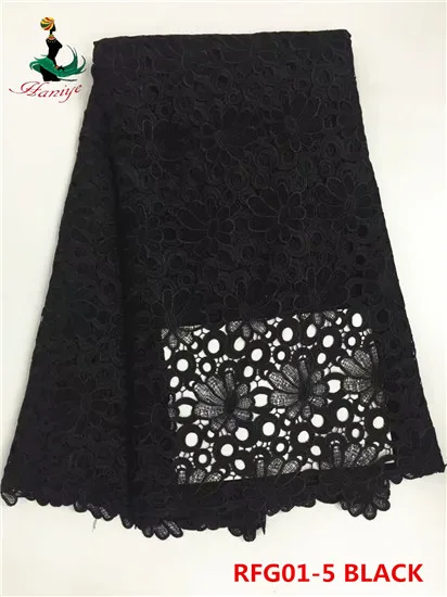 haniy RFG01-1 white embroidery designs african lace / High quality guipure chemical fabric hot sale | Дом и сад