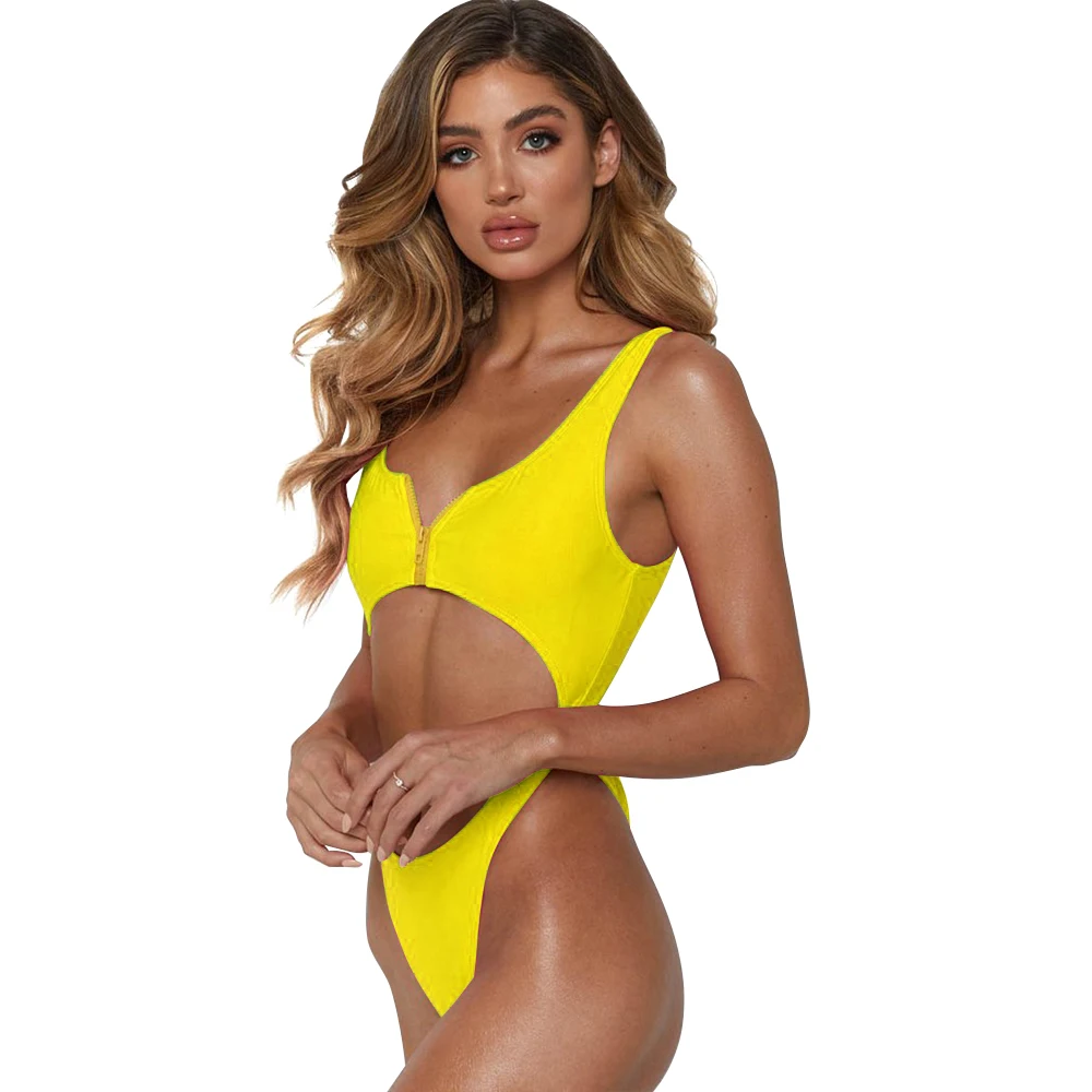 Коллекция 2019 года бикини ROSIELARS с открытым животом на молнии сексуальный женский