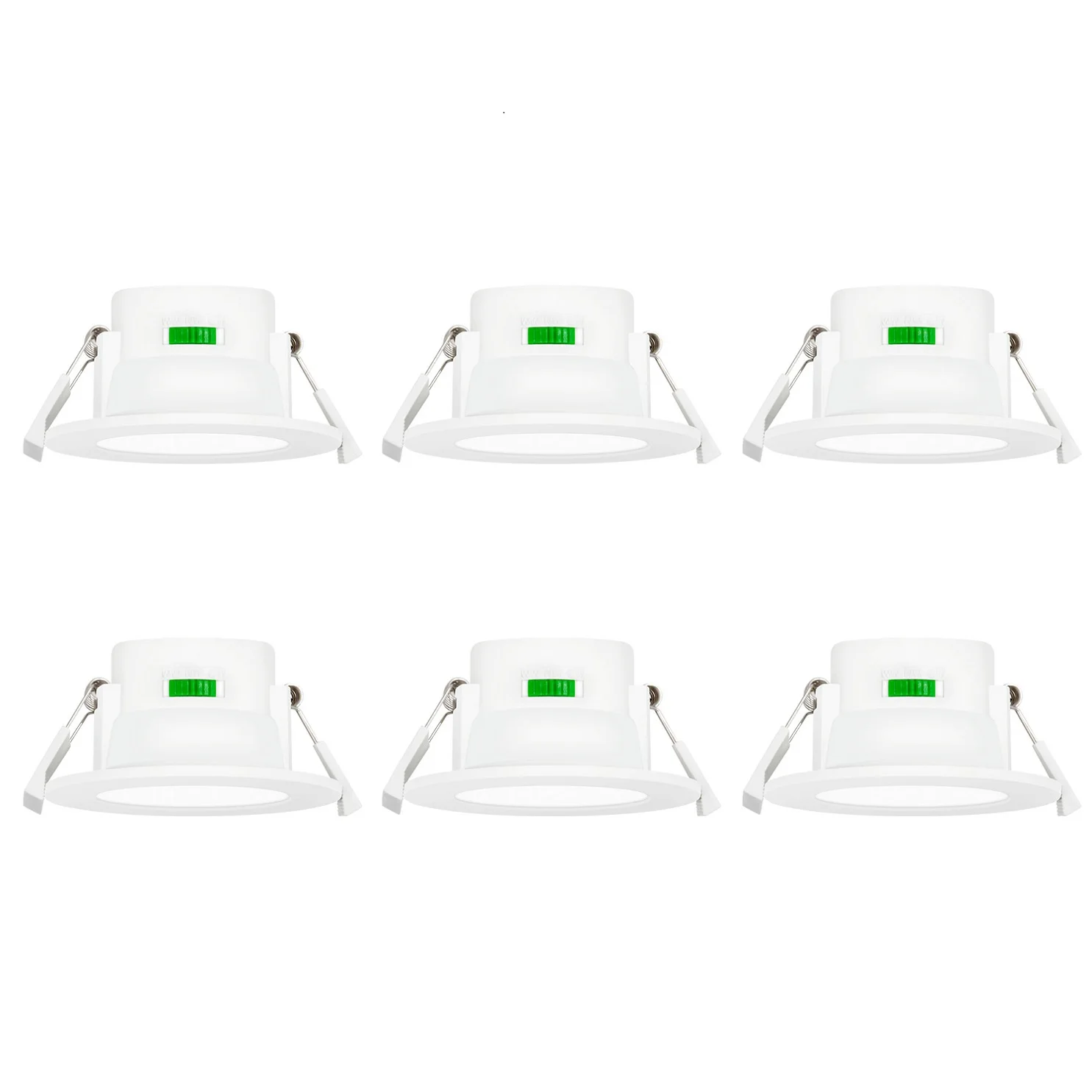 6 Lamps Dimmable 8 Вт Встраиваемый светодиодный светильник потолочная лампа для ванной IP44 освещение доступен выбор цветов 220 В Диаметр отверстия 70-85 мм IP44 6 упаковка - Испускаемый цвет: 6 Lamps