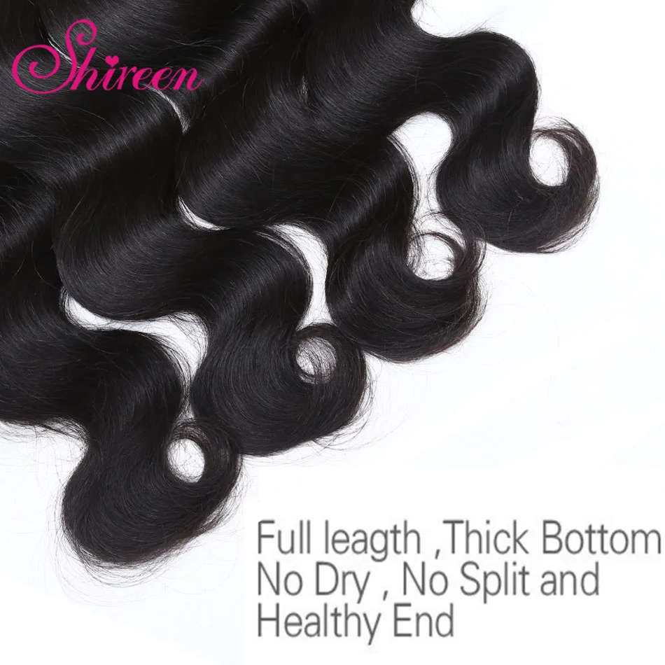 Brazilian human hair bodywaves 8-30inch Natural Black Color Hair 4Bundles Deal Shireen Non Remy Hair Extensions Tissage Humain
