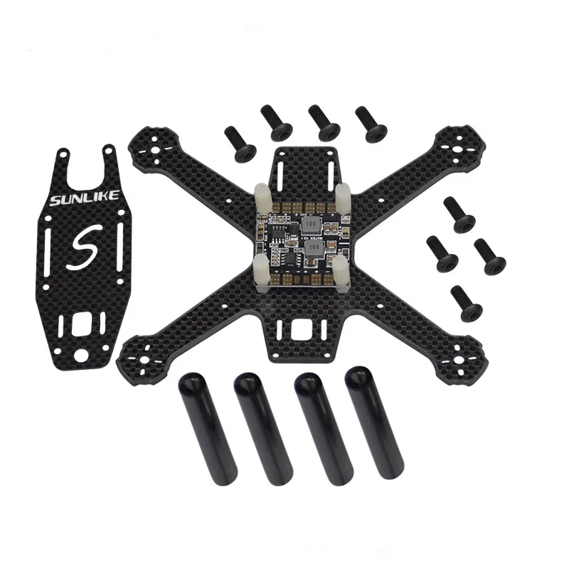 

S150A Mini 150mm Frame Kit Super Light 4MM 3K Pure Carbon Fiber DIY Racer Quadcopter with PDB F19685