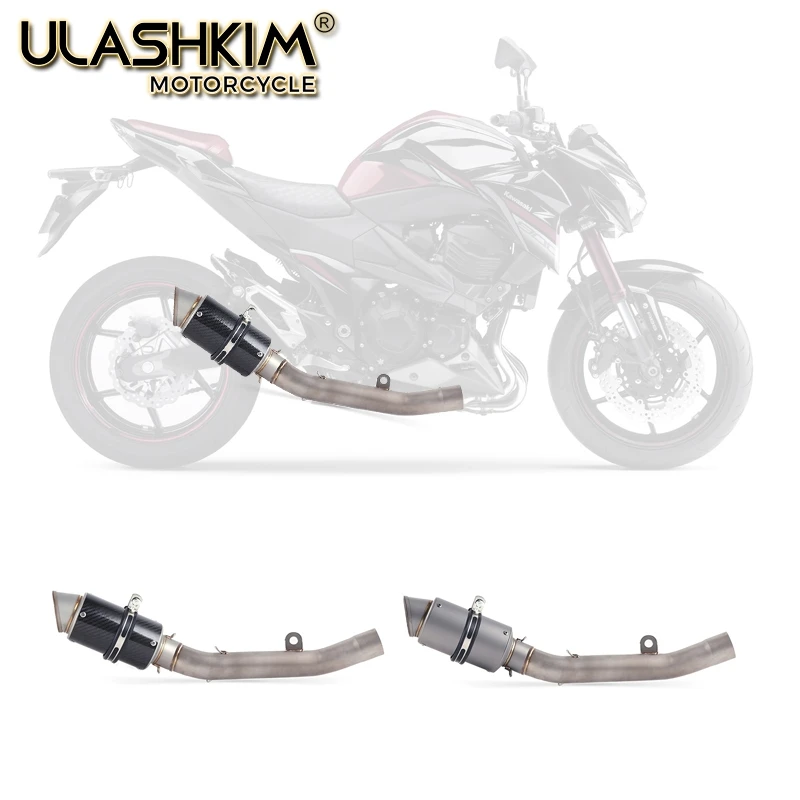 Z800 z 800 выхлопная труба мотоцикла Mffler Escape полная система средняя Соединительная труба дБ убийца слипоны для Kawasaki Z800 2013- Q