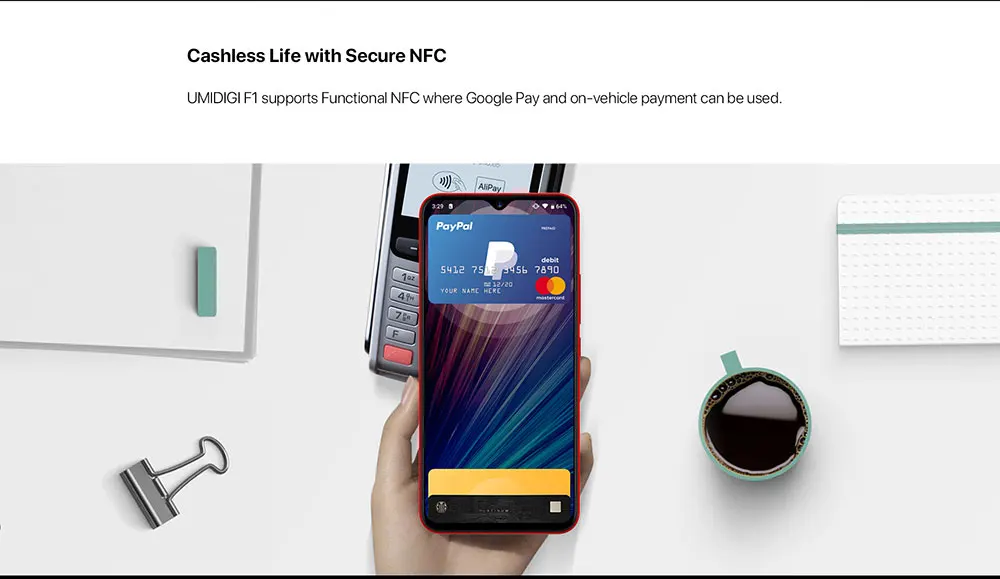 UMIDIGI F1 Play Android 9,0 Восьмиядерный 48мп камера 5150 мАч 6 ГБ ОЗУ 64 Гб ПЗУ NFC 6," Helio P60 глобальная версия 4G смартфон