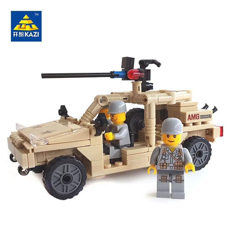 Военные строительные блоки KAZI военные войны оружие автомобиль игрушки мальчик