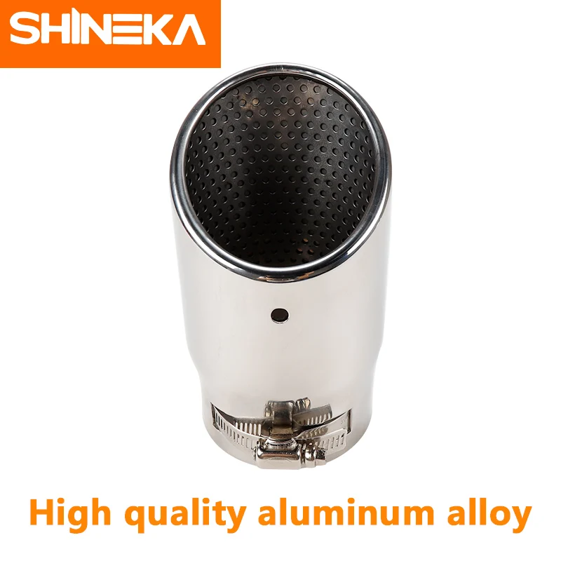 SHINEKA общего назначения Нержавеющая сталь заднего круглый глушитель автомобиль