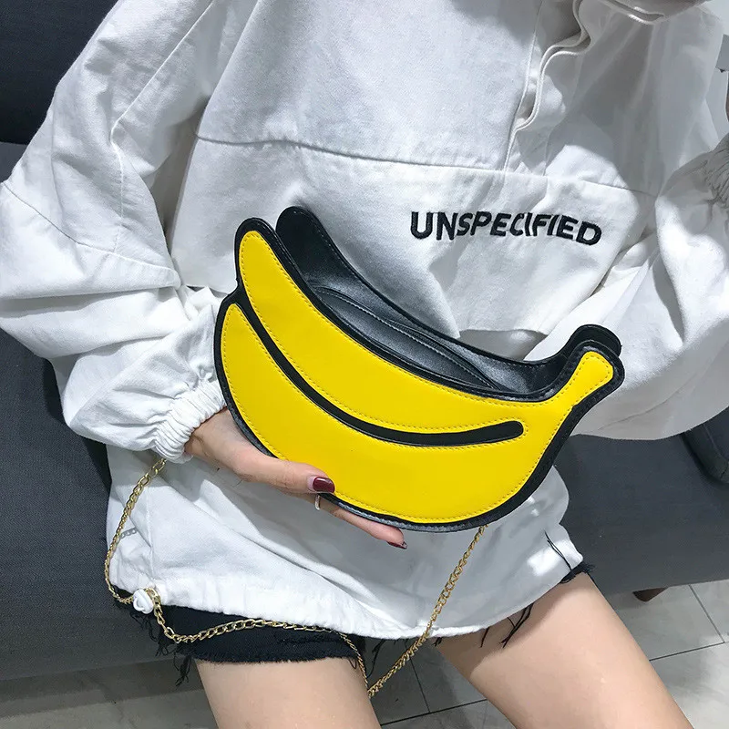 Женская сумка через плечо с цепочкой в виде банана 2019|Сумки ручками| |