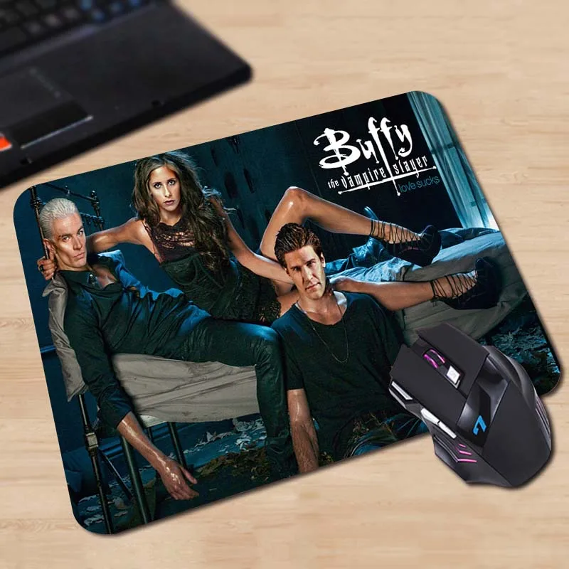 Babaite Buffy Охотник на вампиров резиновый, мягкий, для игр мышь игры черный коврик для мыши мальчик подарок коврик для мышки блокнот коврики для мышки - Цвет: 25x29cm